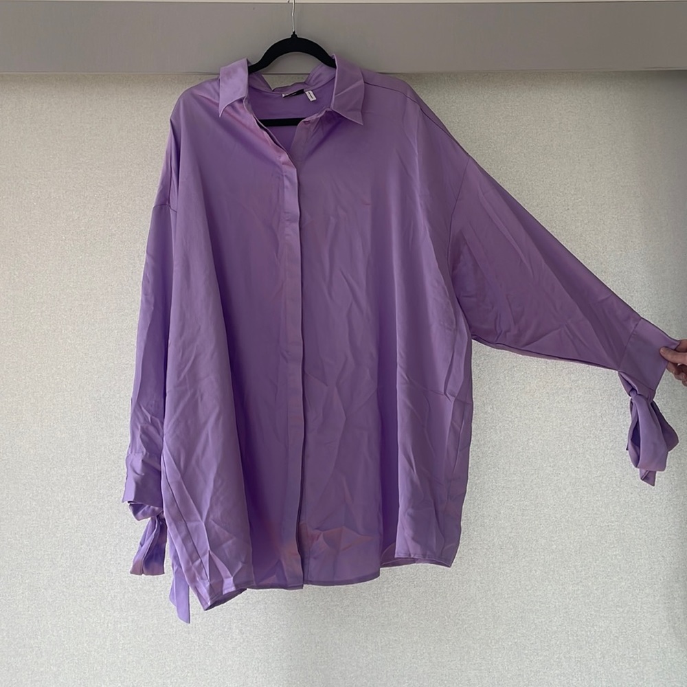 ASOS blouse shirt dress with tie sleeves